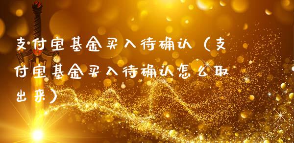 支付宝基金买入待确认（支付宝基金买入待确认怎么取出来）_https://www.qdlswl.com_理财_第1张