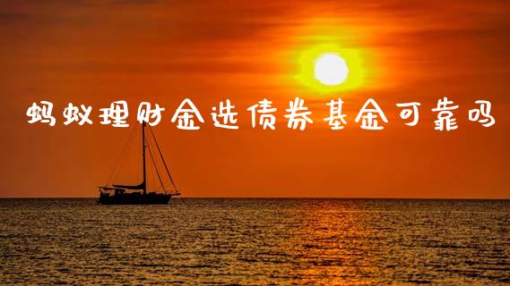 蚂蚁理财金选债券基金可靠吗_https://www.qdlswl.com_理财_第1张