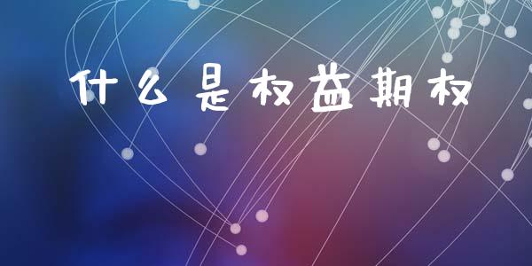 什么是权益期权_https://www.qdlswl.com_股指_第1张