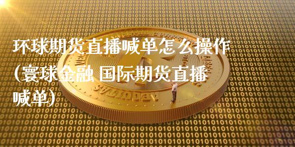环球期货直播喊单怎么操作(寰球金融 国际期货直播喊单)_https://www.qdlswl.com_期货_第1张
