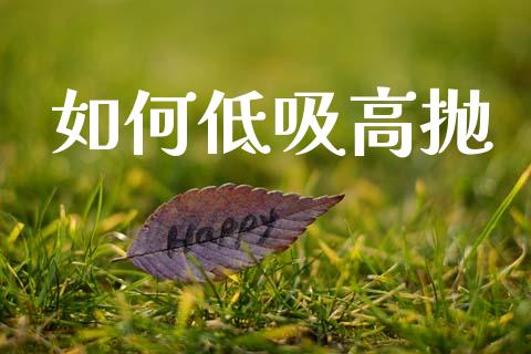 如何低吸高抛_https://www.qdlswl.com_股票_第1张