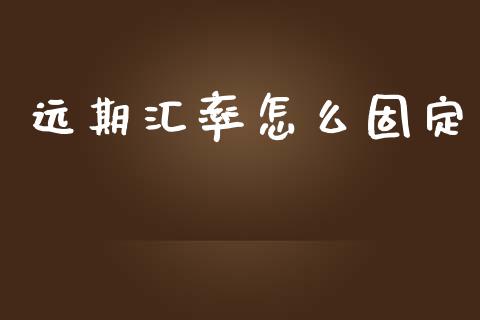 远期汇率怎么固定_https://www.qdlswl.com_直播_第1张