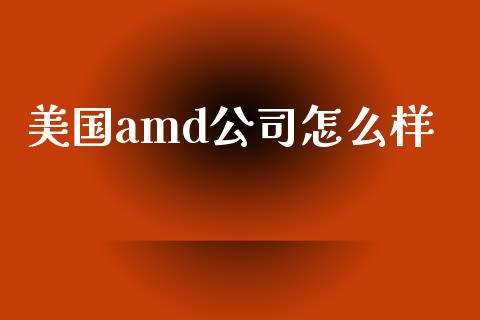 美国amd公司怎么样_https://www.qdlswl.com_股指_第1张