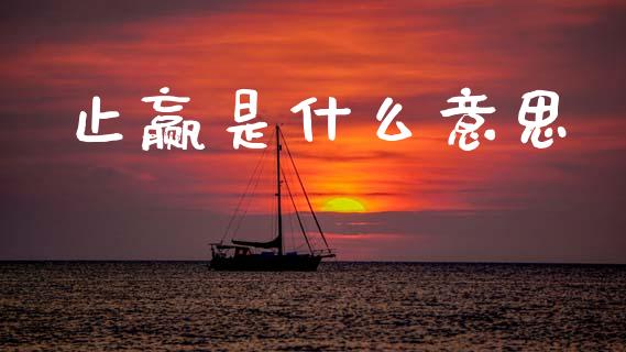 止赢是什么意思_https://www.qdlswl.com_股票_第1张