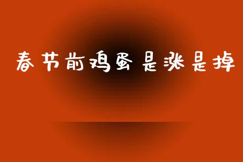 春节前鸡蛋是涨是掉_https://www.qdlswl.com_期货_第1张