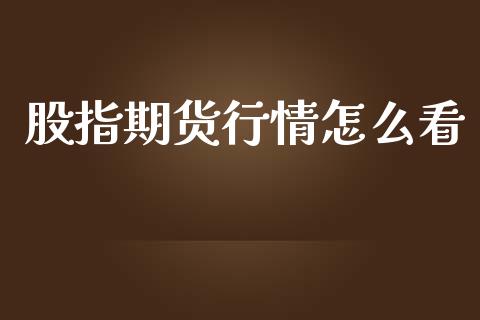 股指期货行情怎么看_https://www.qdlswl.com_基金_第1张
