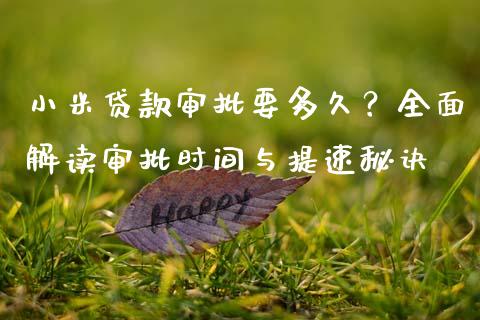 小米贷款审批要多久？全面解读审批时间与提速秘诀_https://www.qdlswl.com_股票_第1张