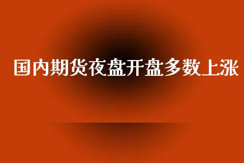 国内期货夜盘开盘多数上涨_https://www.qdlswl.com_直播_第1张