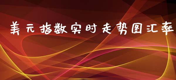 美元指数实时走势图汇率_https://www.qdlswl.com_期货_第1张