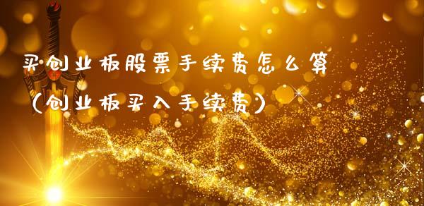 买创业板股票手续费怎么算（创业板买入手续费）_https://www.qdlswl.com_外盘_第1张