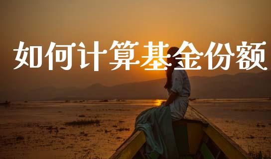 如何计算基金份额_https://www.qdlswl.com_股票_第1张