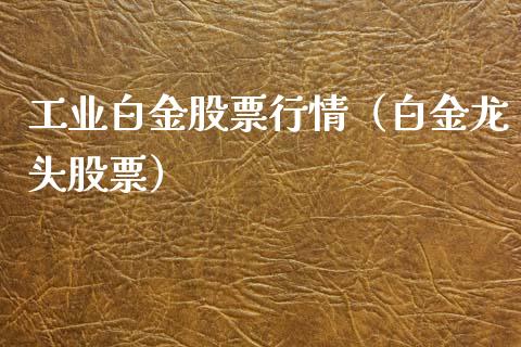 工业白金股票行情（白金龙头股票）_https://www.qdlswl.com_外盘_第1张