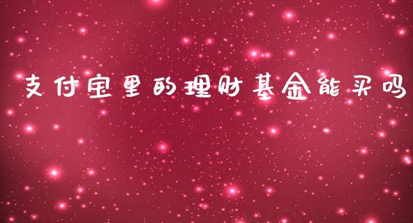 支付宝里的理财基金能买吗_https://www.qdlswl.com_基金_第1张