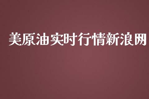 美原油实时行情新浪网_https://www.qdlswl.com_股指_第1张