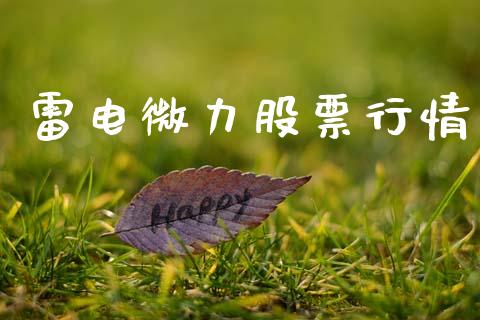 雷电微力股票行情_https://www.qdlswl.com_股票_第1张
