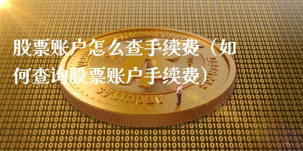 股票账户怎么查手续费（如何查询股票账户手续费）_https://www.qdlswl.com_外盘_第1张