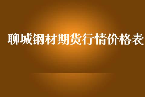 聊城钢材期货行情价格表_https://www.qdlswl.com_股指_第1张