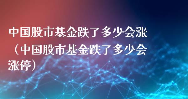 中国股市基金跌了多少会涨（中国股市基金跌了多少会涨停）_https://www.qdlswl.com_基金_第1张