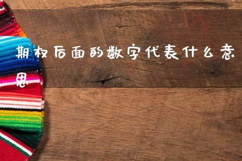 期权后面的数字代表什么意思_https://www.qdlswl.com_股指_第1张