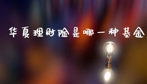 华夏理财险是哪一种基金_https://www.qdlswl.com_理财_第1张