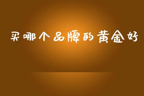 买哪个品牌的黄金好_https://www.qdlswl.com_外盘_第1张
