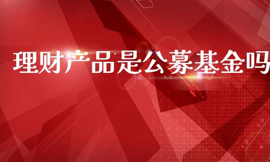 理财产品是公募基金吗_https://www.qdlswl.com_理财_第1张