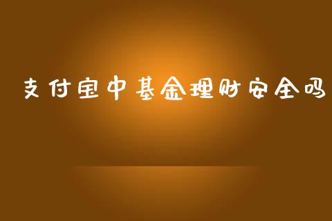 支付宝中基金理财安全吗_https://www.qdlswl.com_理财_第1张