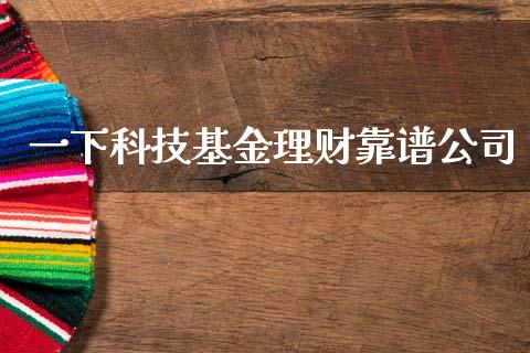 一下科技基金理财靠谱公司_https://www.qdlswl.com_理财_第1张