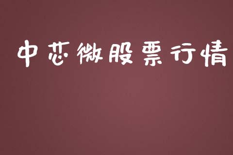 中芯微股票行情_https://www.qdlswl.com_股票_第1张