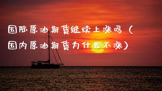 国际原油期货继续上涨吗（国内原油期货为什么不涨）_https://www.qdlswl.com_期货_第1张