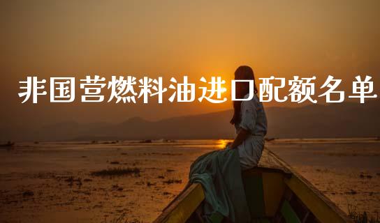 非国营燃料油进口配额名单_https://www.qdlswl.com_直播_第1张