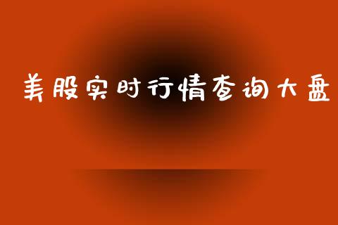 美股实时行情查询大盘_https://www.qdlswl.com_期货_第1张