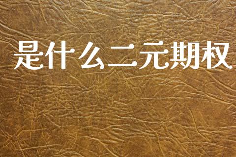 是什么二元期权_https://www.qdlswl.com_直播_第1张