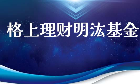 格上理财明汯基金_https://www.qdlswl.com_理财_第1张