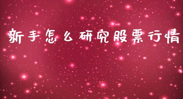 新手怎么研究股票行情_https://www.qdlswl.com_外盘_第1张