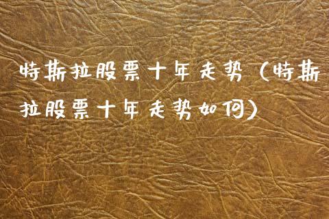 特斯拉股票十年走势（特斯拉股票十年走势如何）_https://www.qdlswl.com_内盘_第1张