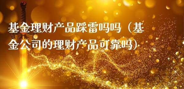 基金理财产品踩雷吗吗（基金公司的理财产品可靠吗）_https://www.qdlswl.com_基金_第1张
