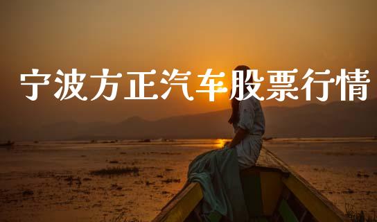 宁波方正汽车股票行情_https://www.qdlswl.com_股票_第1张