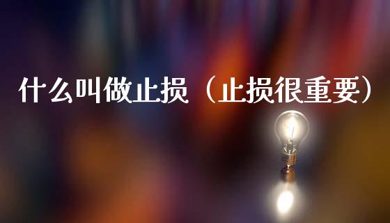 什么叫做止损(止损很重要)_理财_第1张_青岛财经网 什么叫做止损(止损很重要)_https://www.qdlswl.com_理财_第1张