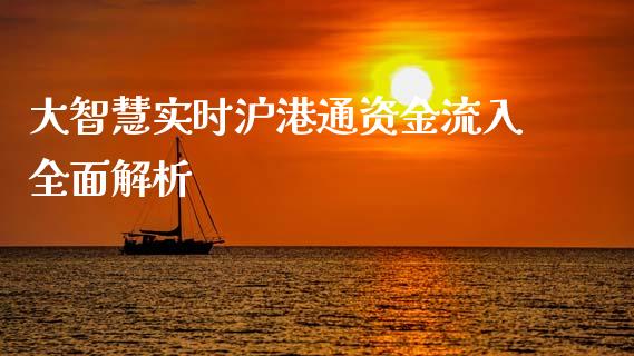 大智慧实时沪港通资金流入全面解析_https://www.qdlswl.com_期货_第1张