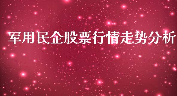 军用民企股票行情走势分析_https://www.qdlswl.com_外盘_第1张