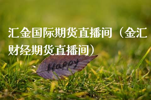 汇金国际期货直播间（金汇财经期货直播间）_https://www.qdlswl.com_直播_第1张