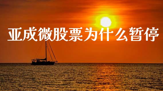 亚成微股票为什么暂停_https://www.qdlswl.com_期货_第1张