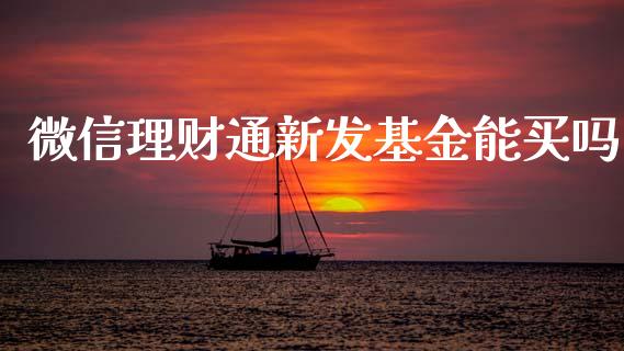 微信理财通新发基金能买吗_https://www.qdlswl.com_理财_第1张