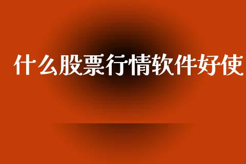 什么股票行情软件好使_https://www.qdlswl.com_外盘_第1张