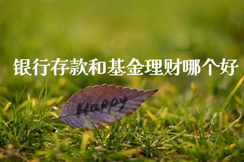 银行存款和基金理财哪个好_https://www.qdlswl.com_理财_第1张