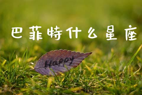 巴菲特什么星座_https://www.qdlswl.com_直播_第1张