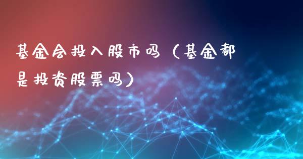 基金会投入股市吗（基金都是投资股票吗）_https://www.qdlswl.com_基金_第1张