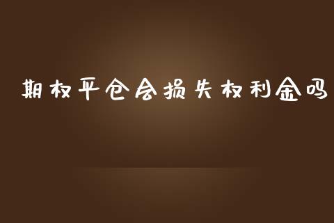 期权平仓会损失权利金吗_https://www.qdlswl.com_期货_第1张