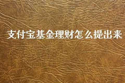 支付宝基金理财怎么提出来_https://www.qdlswl.com_基金_第1张
